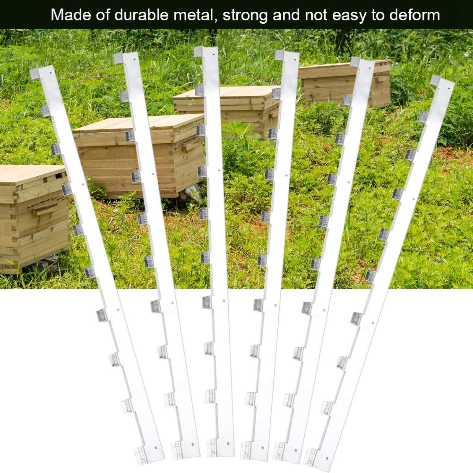 6er-Set Bienenstock-Rahmenstreifen Aus Metall – Abstandhalter Für Imker – 37x2,4 Cm – Stabil & Einfach Zu Montieren