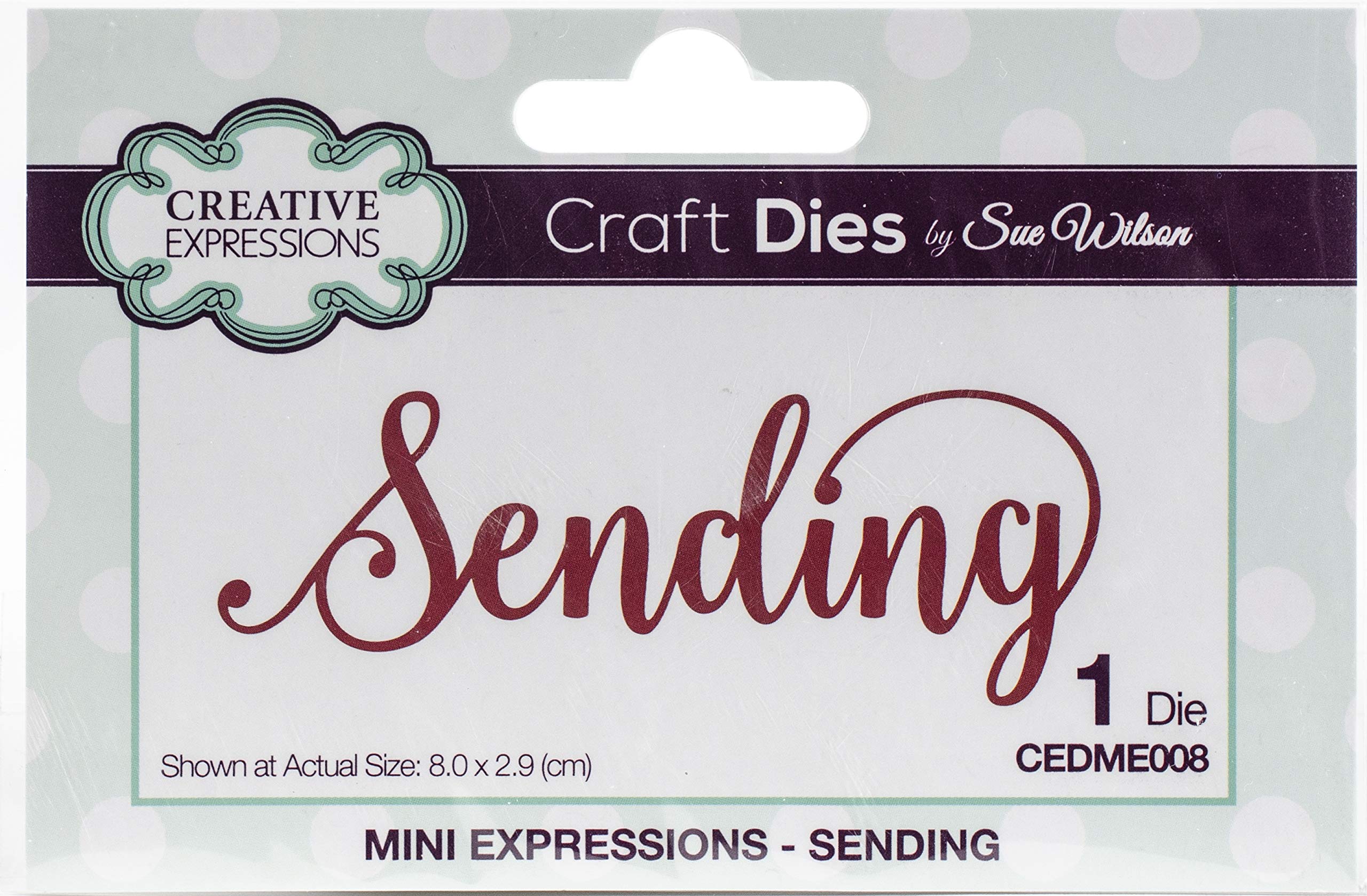 Sue Wilson Silver Mini Expressions Sending Die Set, Metal, 15.0 X 3.5 X 0.6 Cm