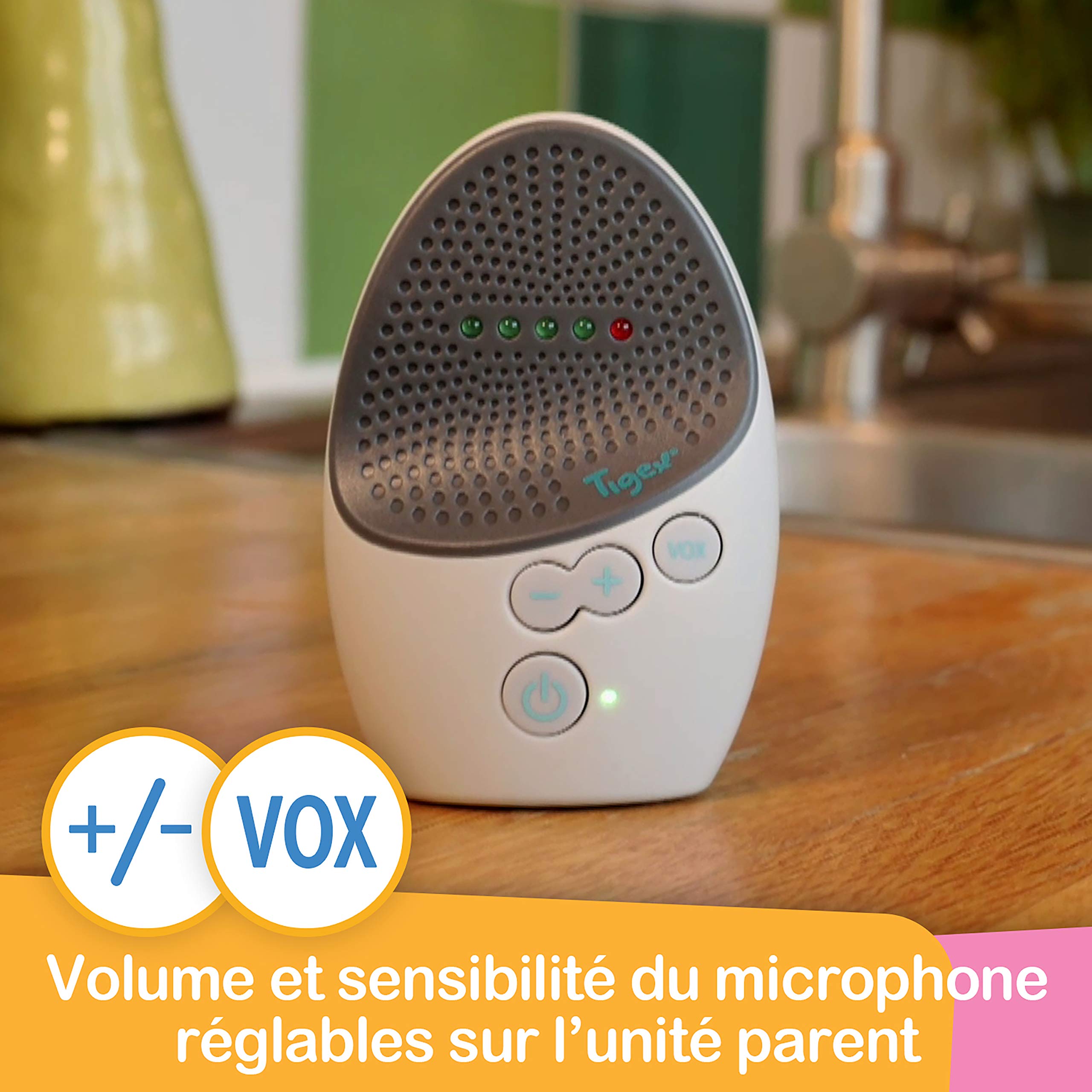 Tigex Baby Monitor Easy Protect, baby monitor ricaricabile con modalità Eco