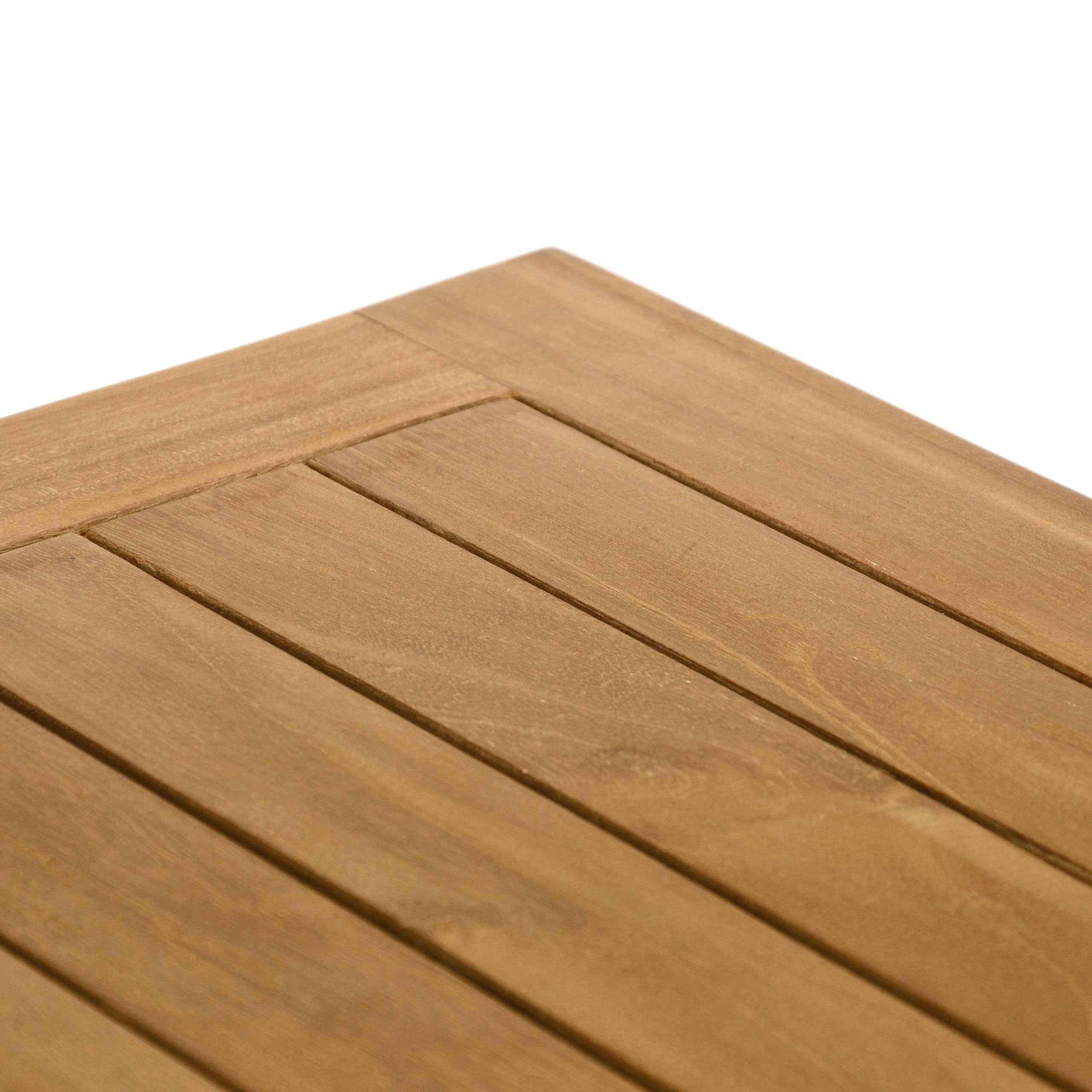 Divero Balkontisch STRALSUND aus Teak Holz, behandelt – Farbe: Braun