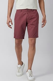 - Men's Element Chino Shorts | Solid Straight Fit | 100% Cotton with Dual Pockets & Plus Sizes