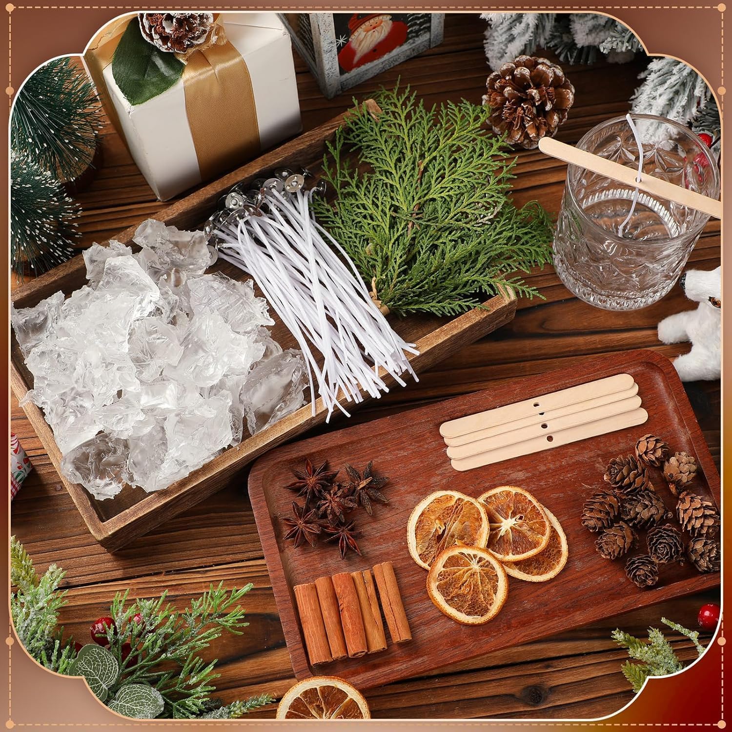 Clear Wax for Candle Making-DIY Aromatherapy Candle Making Gel raw Materials, can add Dried Flowers/Fragrance, smokeless Safe Candle Materials, Birthday Christmas Gift Decoration (Transparently) thumbnail
