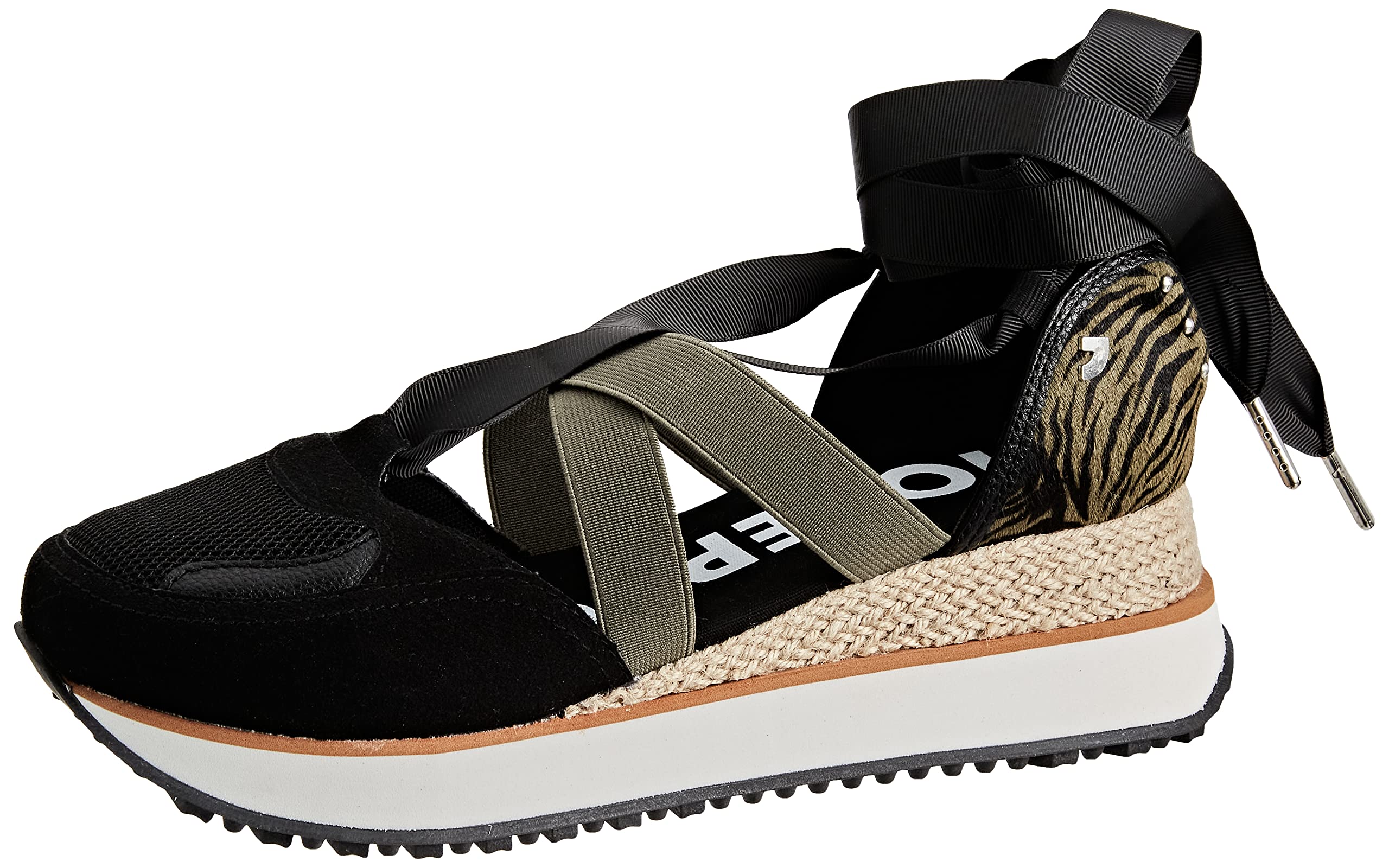 Gioseppo Women's SETTALA Low-Top Sneakers, Black, 5.5 UK