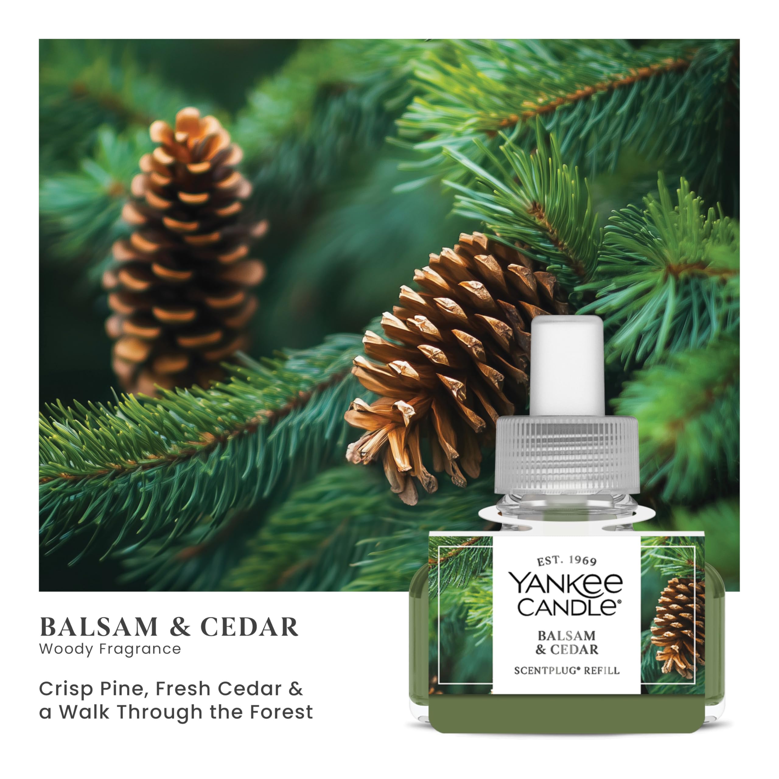 Yankee Candle Lot de variétés de bougies de Noël – Diffuseur de parfum Camion de vacances avec capteur de lumière, recharge de bougie de parfum couronne de pomme rouge et baume et cèdre