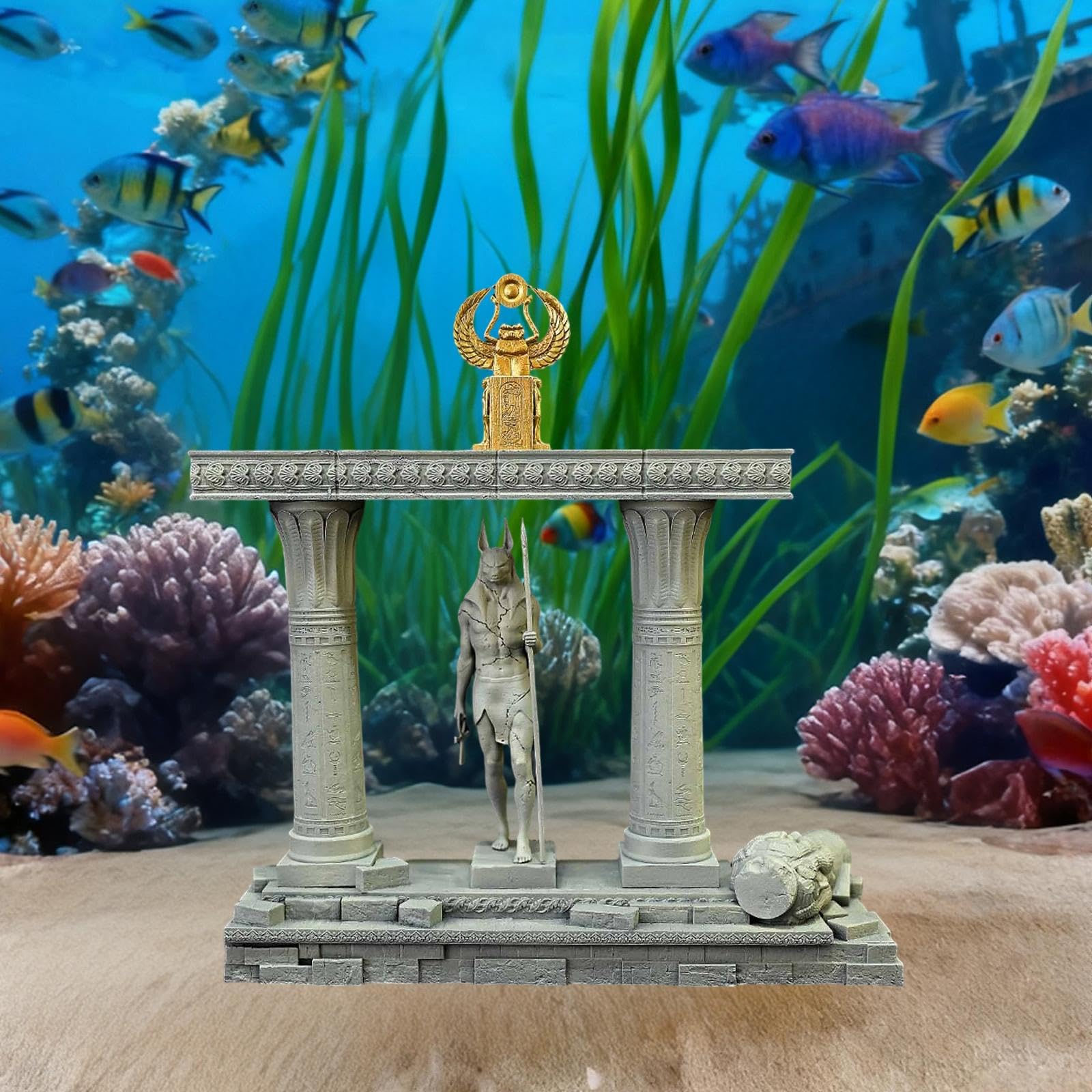 Statue d'aquarium, créative en résine, décoration d'aquarium, grotte de roche artificielle (style B)
