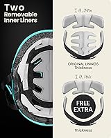 Vista 3 de OutdoorMaster - Casco de patineta y ciclismo, dos forros extraíbles, ventilación, para varios deportes, scooter, patinaje en línea, patinaje