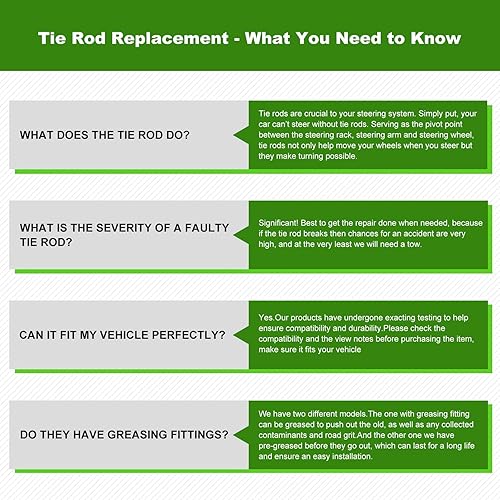 Miniatura 5 de SCITOO - Kit de suspensión 2 extremos de barra de acoplamiento frontal para RWD 2005-2010 Chrysler 300 2006-2010 Dodge Charger 2000-2010 Dodge