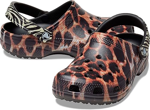Miniatura 6 de Crocs Zuecos clásicos unisex con estampado de animales para adultos, zapatos de cebra y leopardo