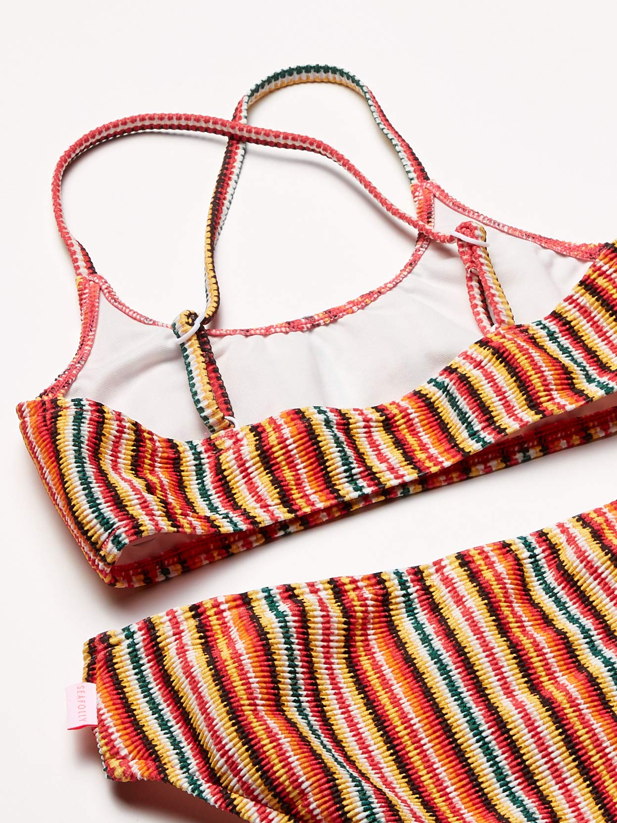 Seafolly Girls' Tankini Swimsuit Set, Sample Geo Multi, 8