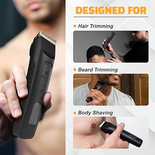 Miniatura 7 de Brio Beardscape V2 - Recortadora de barba para hombres profesional con hoja de cerámica de baja fricción, recortadora de pelo profesional