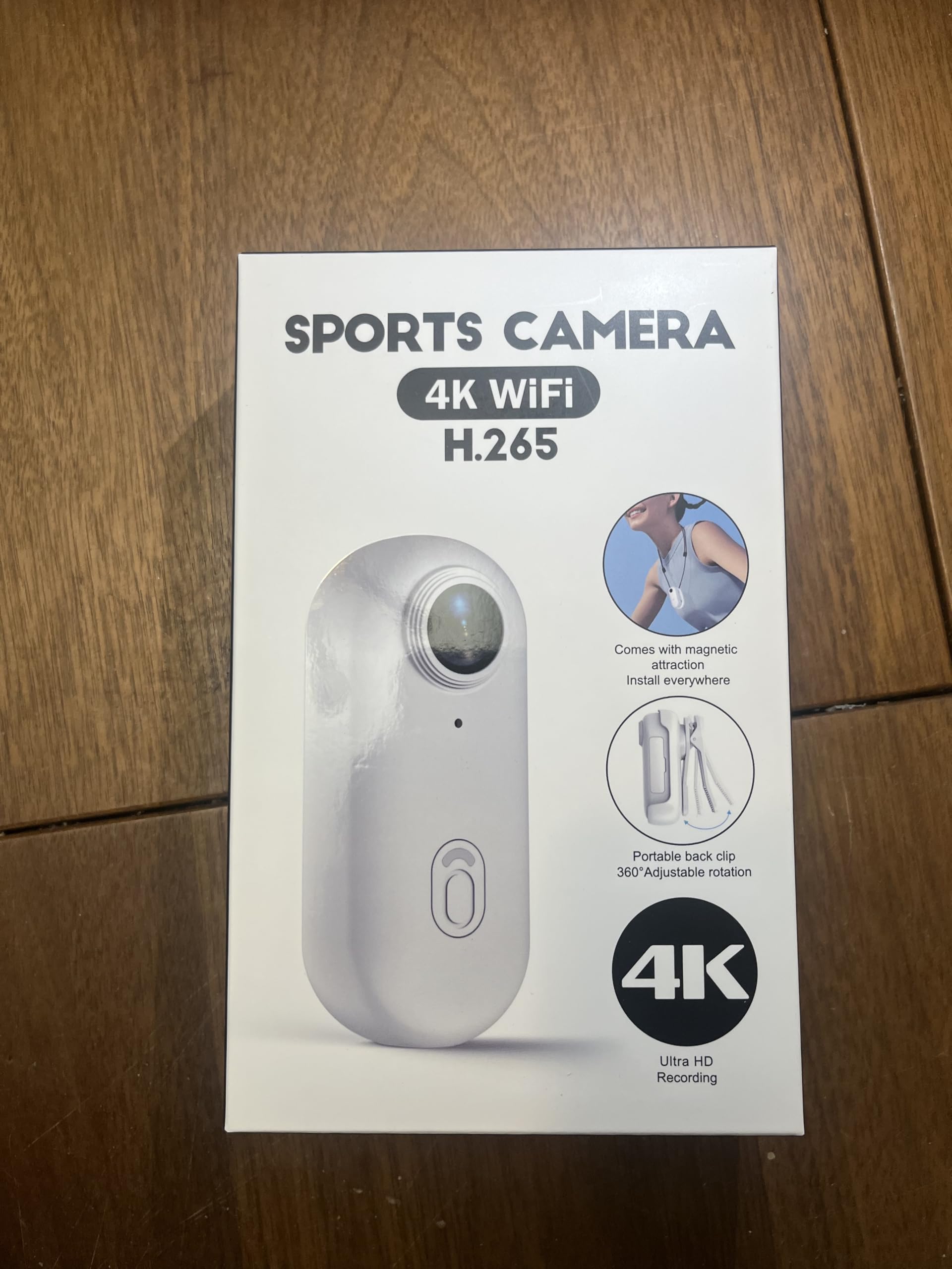 Caméra corporelle 4K POV Pro, caméra Portable avec Clip Rotatif 360° et Clip magnétique, Enregistrement 120 Minutes, idéale pour conférences, Voyages et promenades (128G)