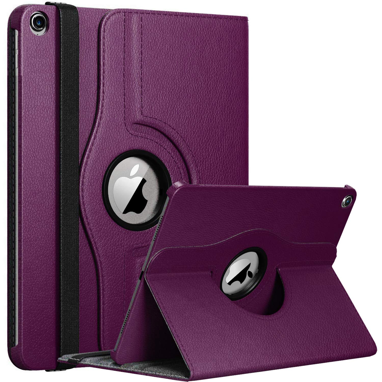 GADGET ARMOUR iPad 9th Generation Case 10.2 Inch 2021, 8th Generation 2020, 7th Generation 2019, Rotating Smart Cover with Auto Wake and Sleep, Purple