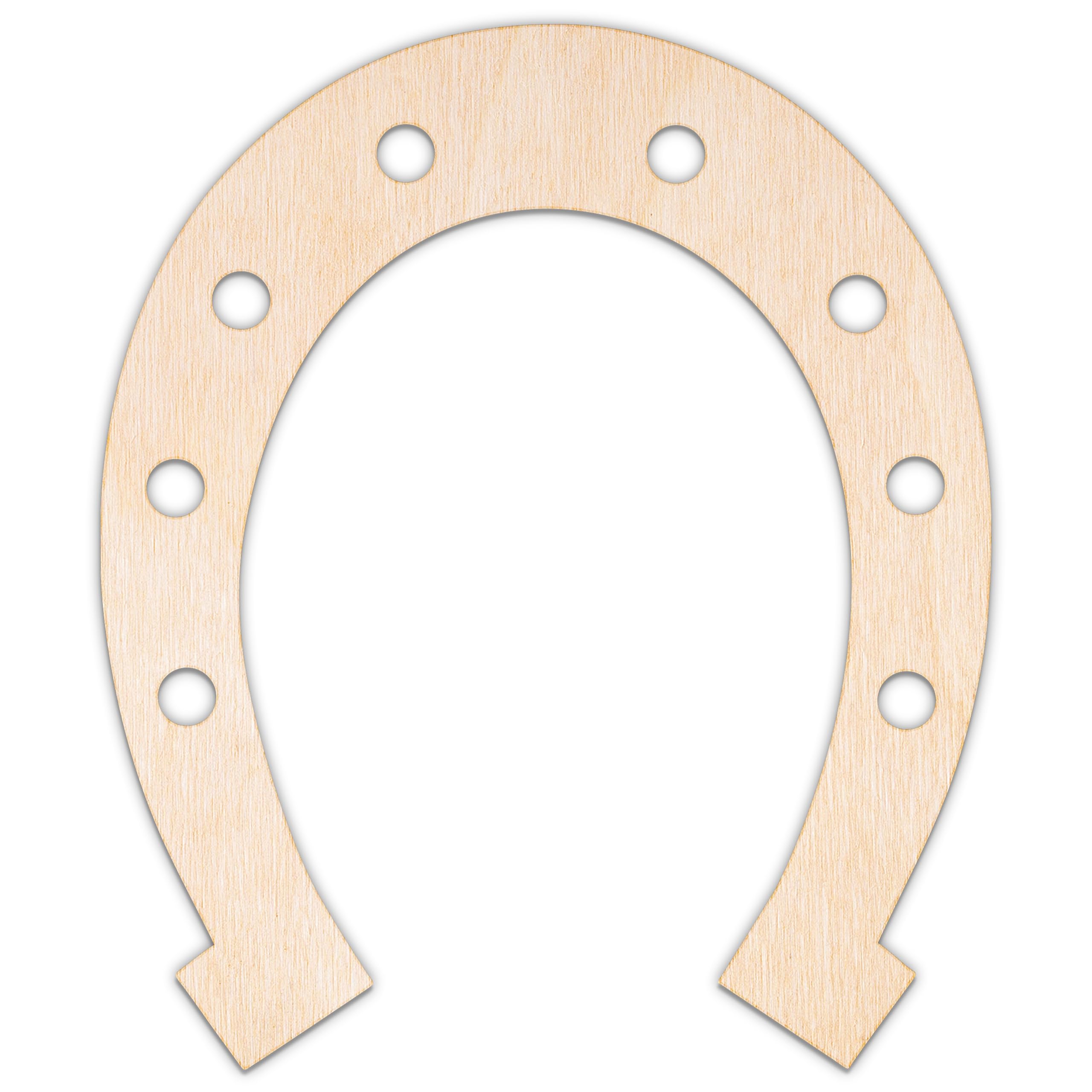 Creative Deco Personalised Wooden Plywood/MDF Cutout Shapes | Horseshoe | Size 5-60cm | 3mm Thickness | Laser Cut Wall Decoration Decoupage