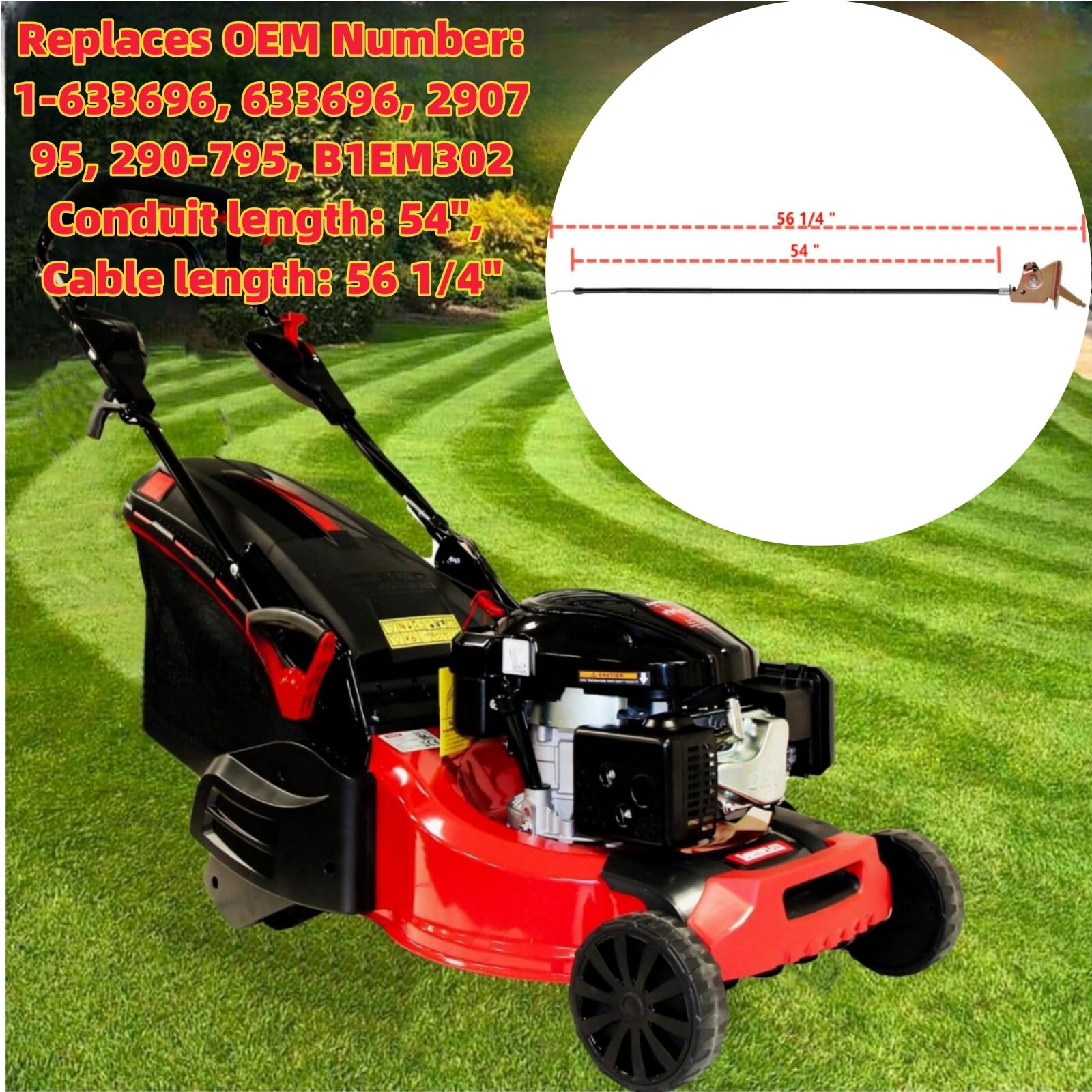 Zero Turn Mower Throttle Cable - Replacement Part -4