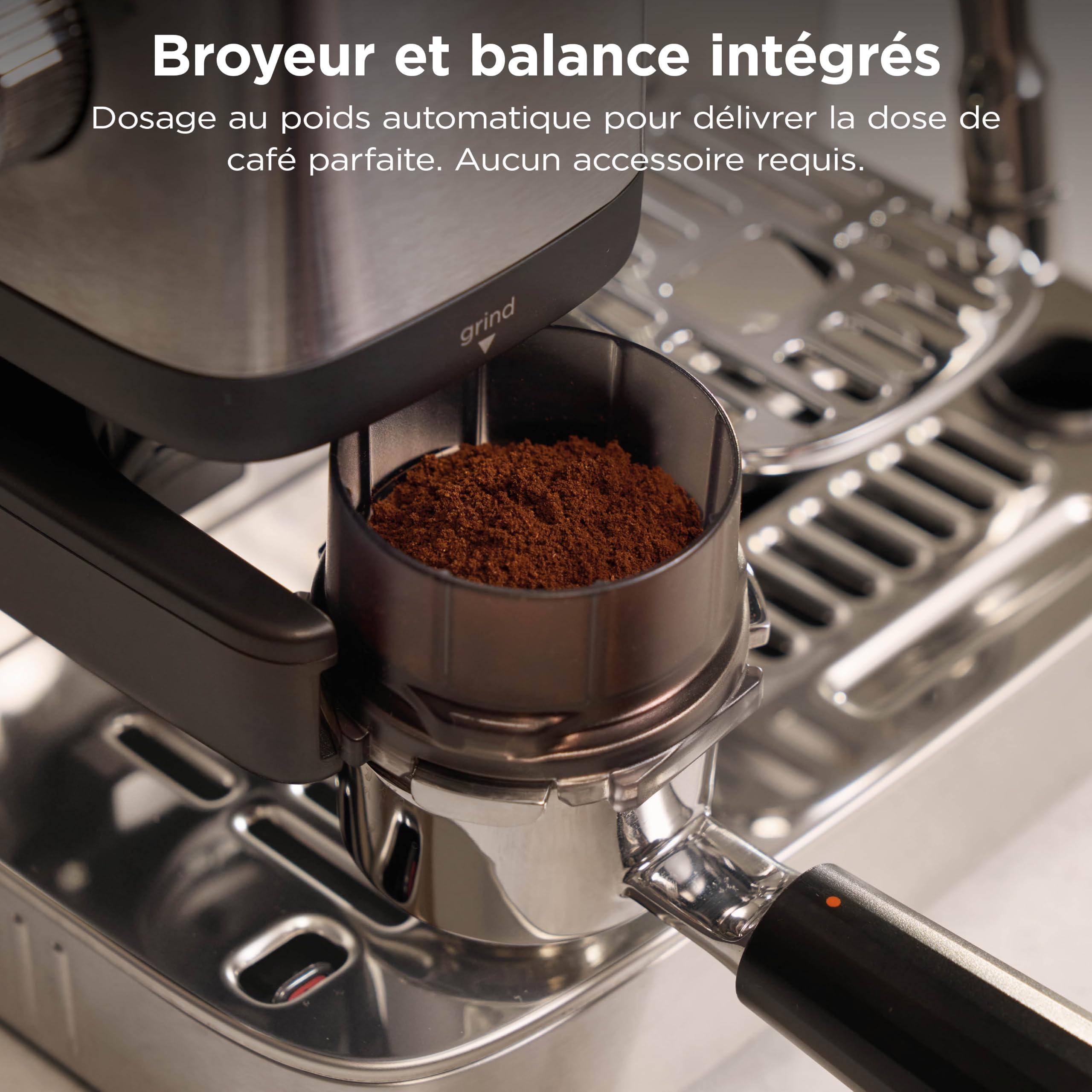 Ninja Luxe Café Mini 2-en-1, Machine à café filtre et expresso avec broyeur à grains intégré et mousseur automatique ES351EU