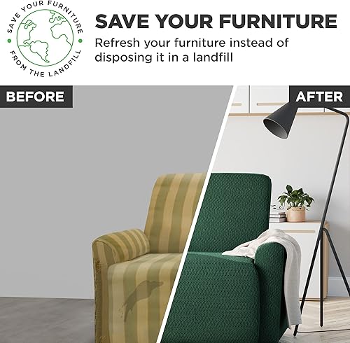 Vista 177 de Zenna Home Simply Fit - Funda elástica para sofá (1 pieza), color crudo