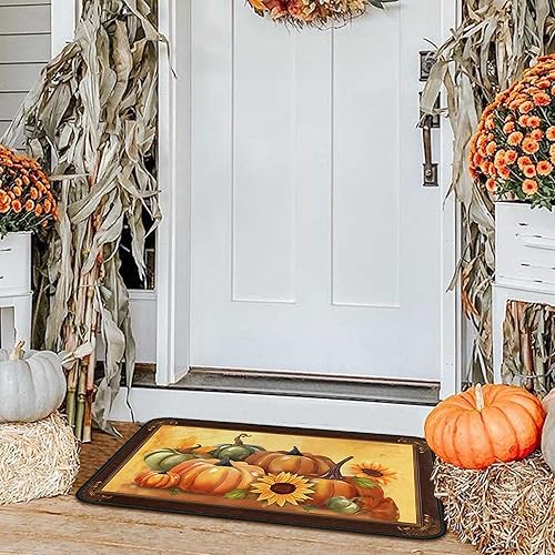 Miniatura 9 de Alfombras de cocina de otoño, decoraciones de otoño para el hogar, juego de 2 alfombrillas antideslizantes de hoja de arce otoñal, decoración de