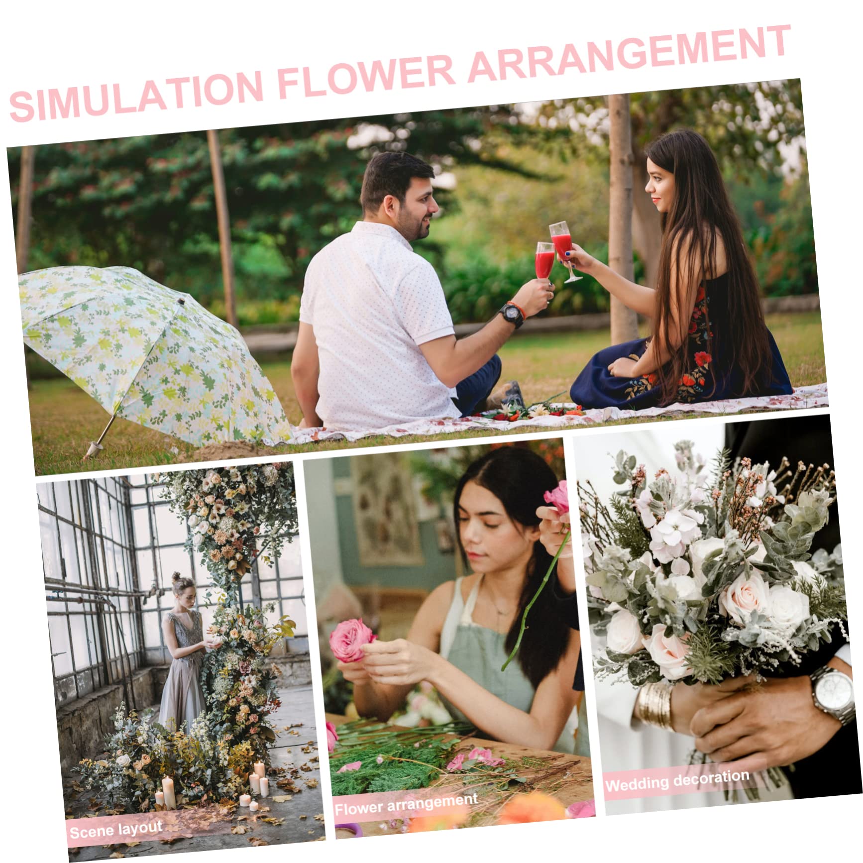 MAGICLULU 2 Sätze Simulierte Chrysanthemendekoration Herzstück Tischdekoration Gefälschte Chrysanthemen Hochzeitsdekoration Simulation Chrysanthemenblüte Plastik 50 Stück * 2