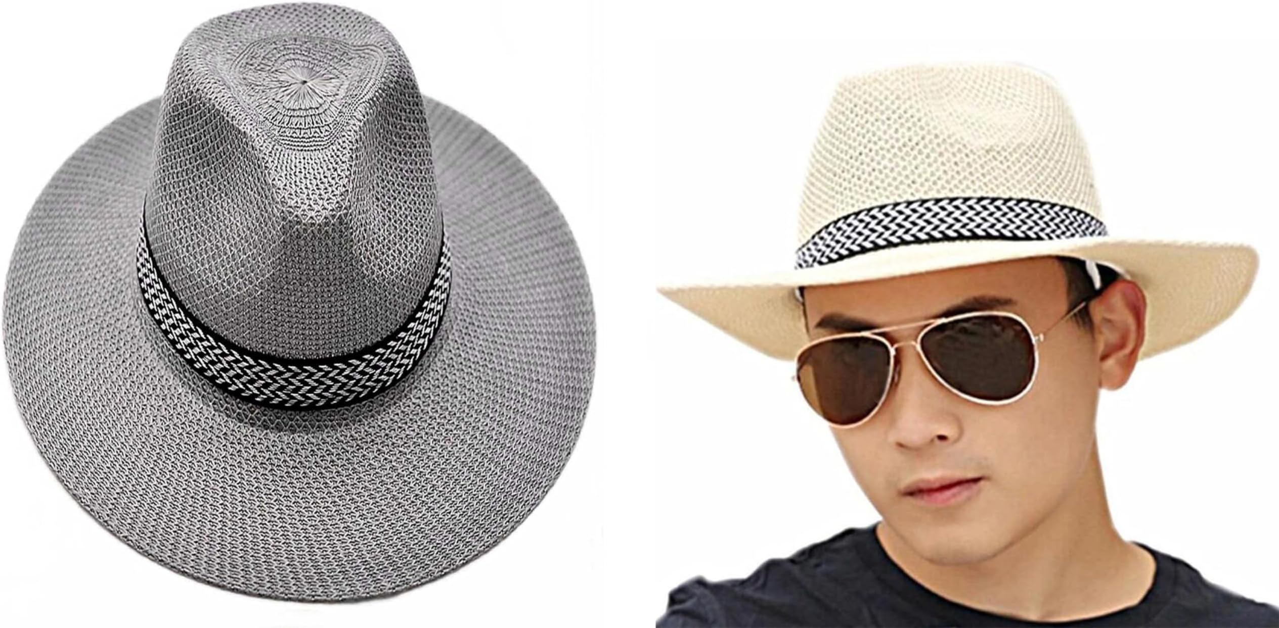 Summer Paper Panama Jazz Beach Hats for Men & Women