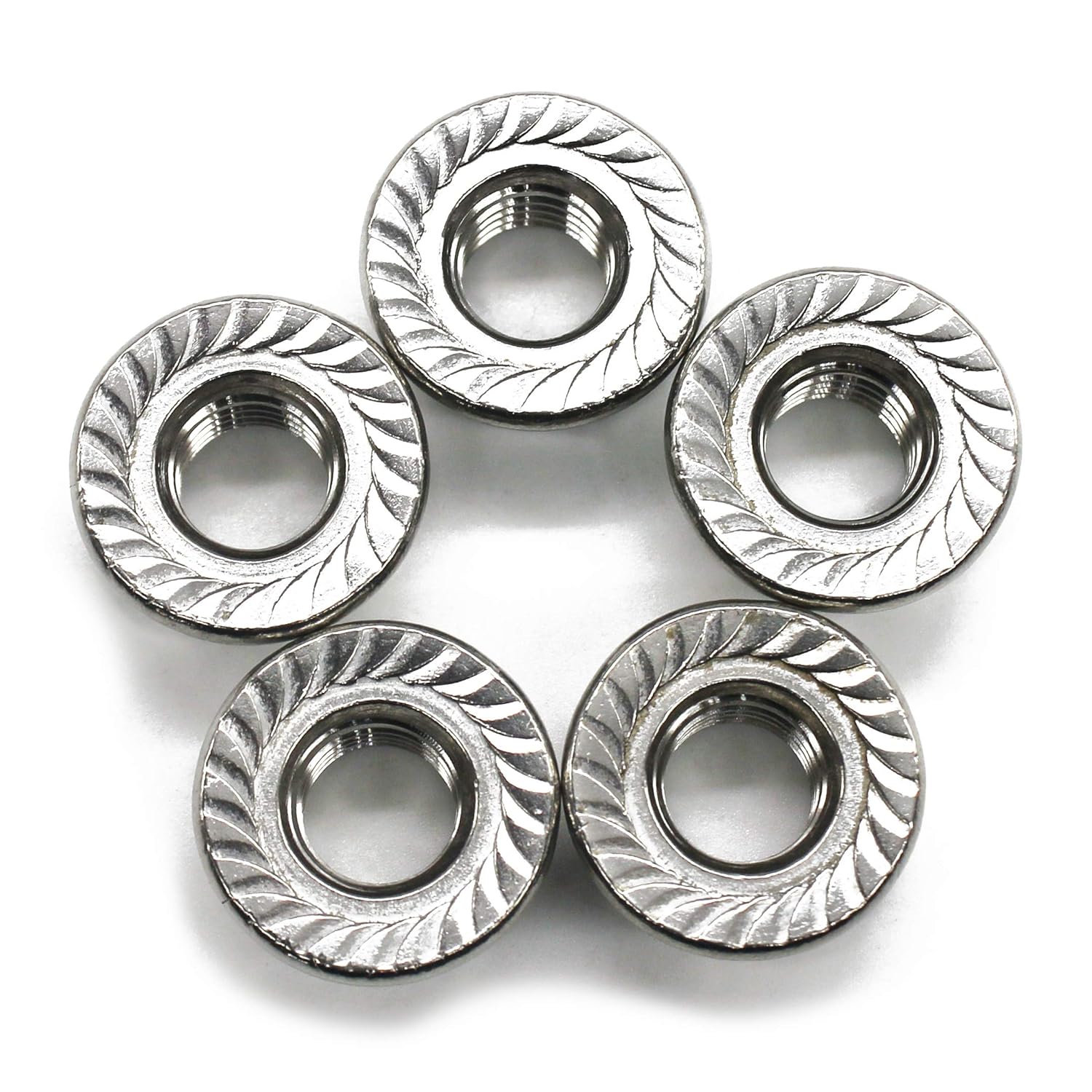Fullerkreg 18-8 Stainless Steel Serrated Flange Nut 1/2-13 (5 PCS)