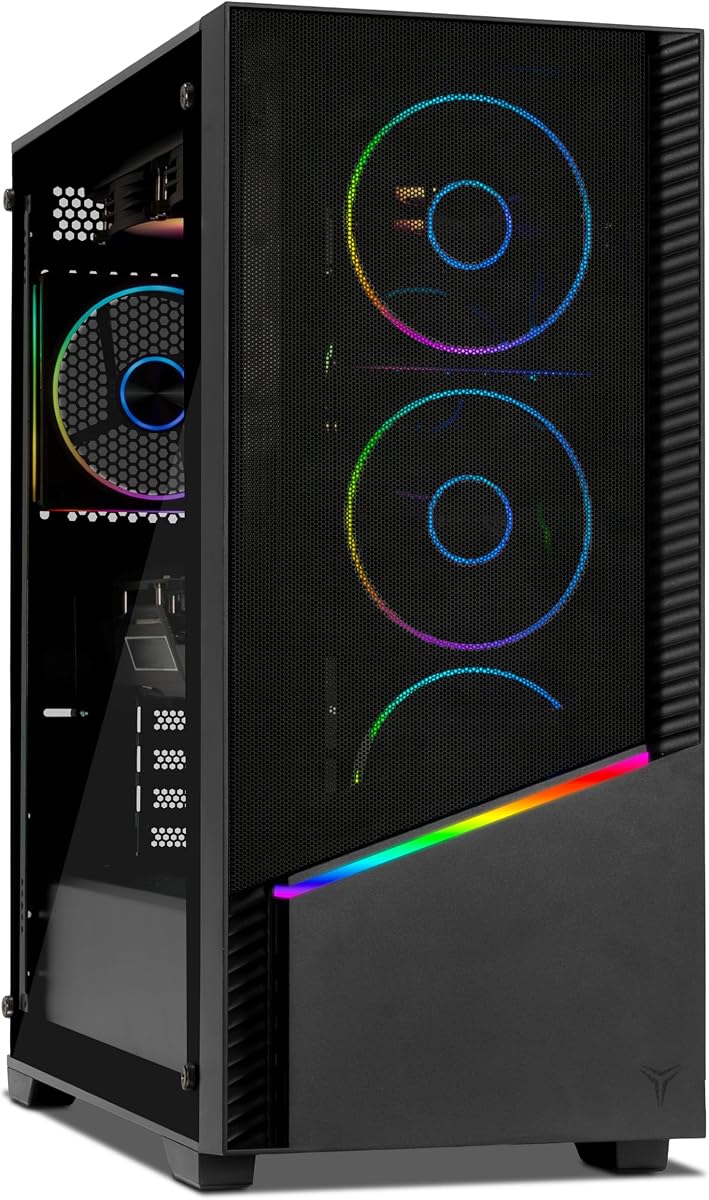 YEYIAN Gaming PC. AMD Ryzen 7 8700F, RTX 5070, 240mm AIO, 2 TB NVMe, 32GB RAM, 750W, Windows 11 Home. YPA-EL870FC-5701U