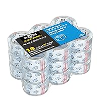 Vista 10 de 2 rollos de cinta de embalaje transparente, 4,7 cm x 62 m, 0,07 mm de grosor - Cinta de envío resistente para mudanzas, sellado de cajas, embalaje