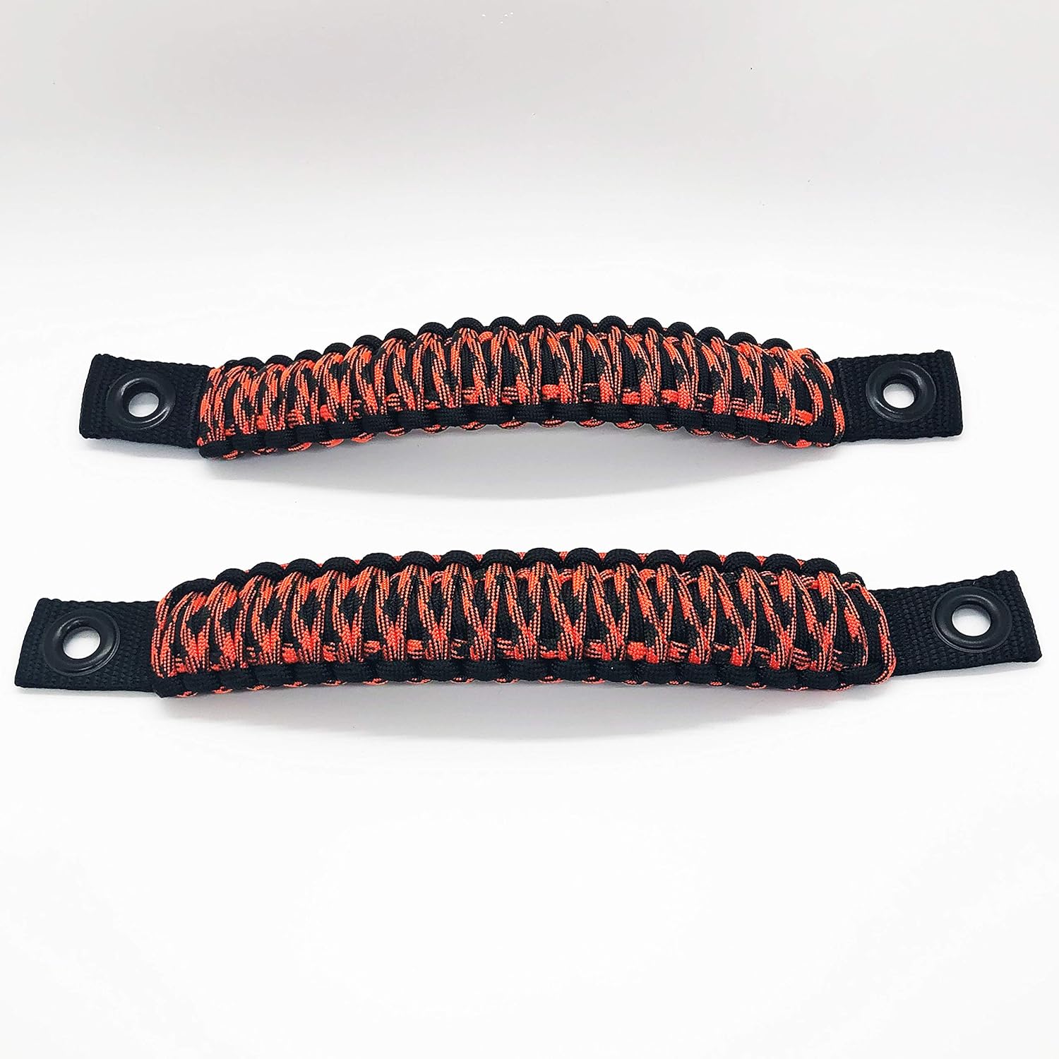Bartact Rear Side Sound Bar Compatible with Jeep Wrangler Grab Handles Paracord JK - Black/Khaki Pair