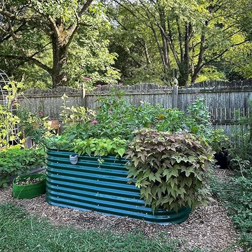 Miniatura 5 de Vego Garden Kit de cama elevada de jardín de 32 pulgadas de alto kit modular de camas de jardín elevadas 10 en 1 caja de metal para verduras flores