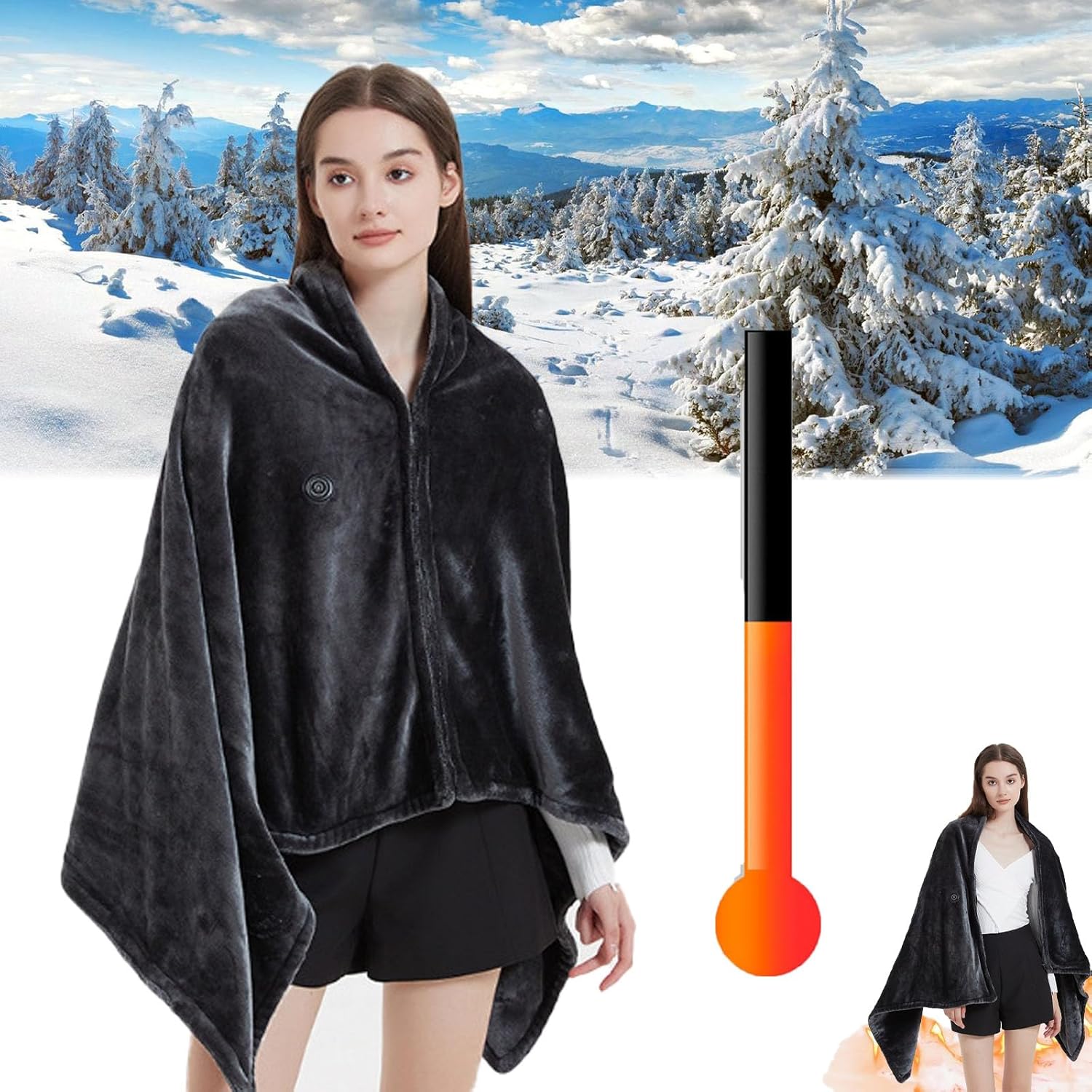 WNGGNBGH Snugmate Heated Blanket Sweater, Heated Blanket