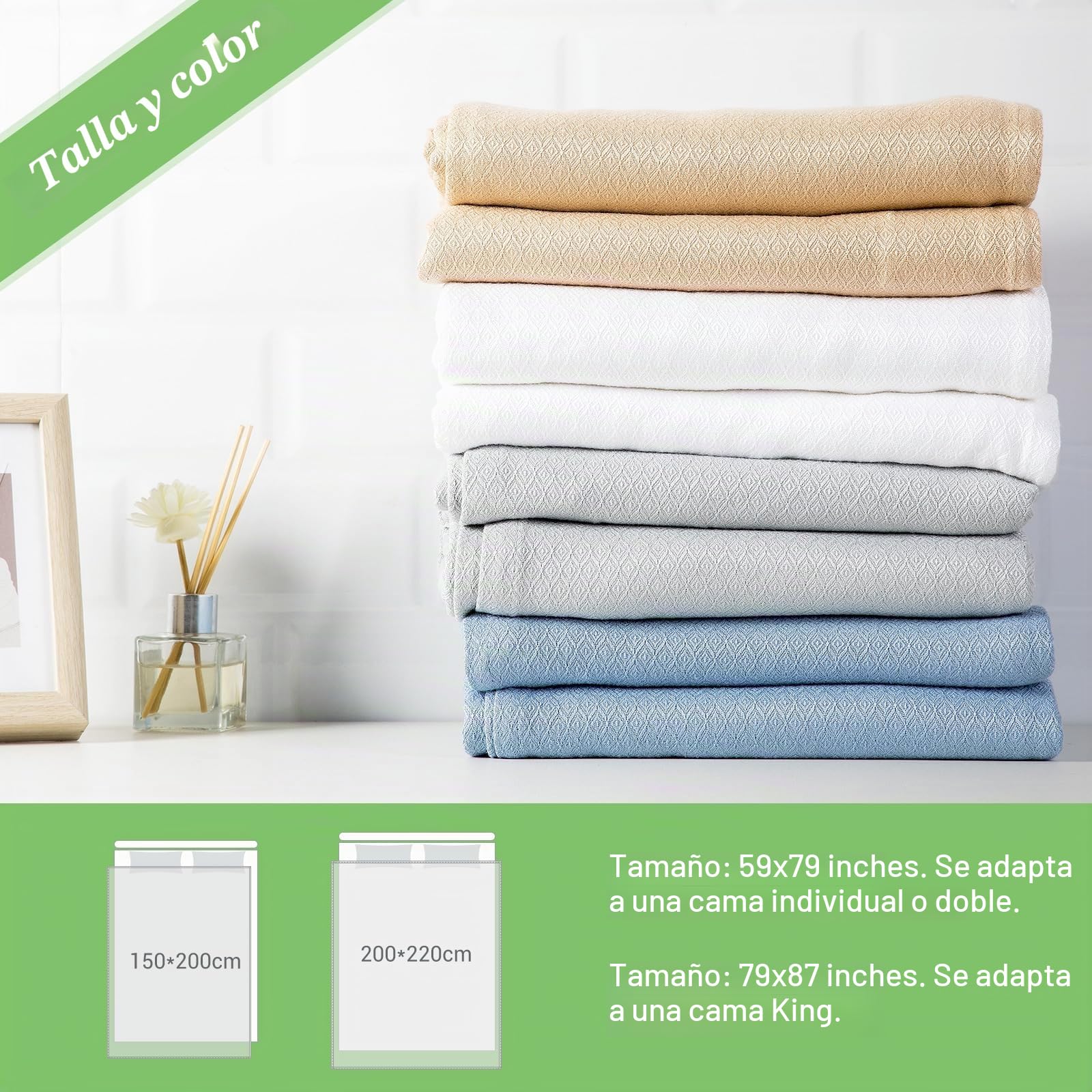 Luxear Manta Bambú Verano Fresco, ARC-Chill Manta con Fibra de Enfriamiento Japonesa Q-MAX 0.3, Transpirable Suave, Anti Estático, Alivia Sudor y Ayuda Sueño para Cama, Sofá-200 * 220cm, Blanco