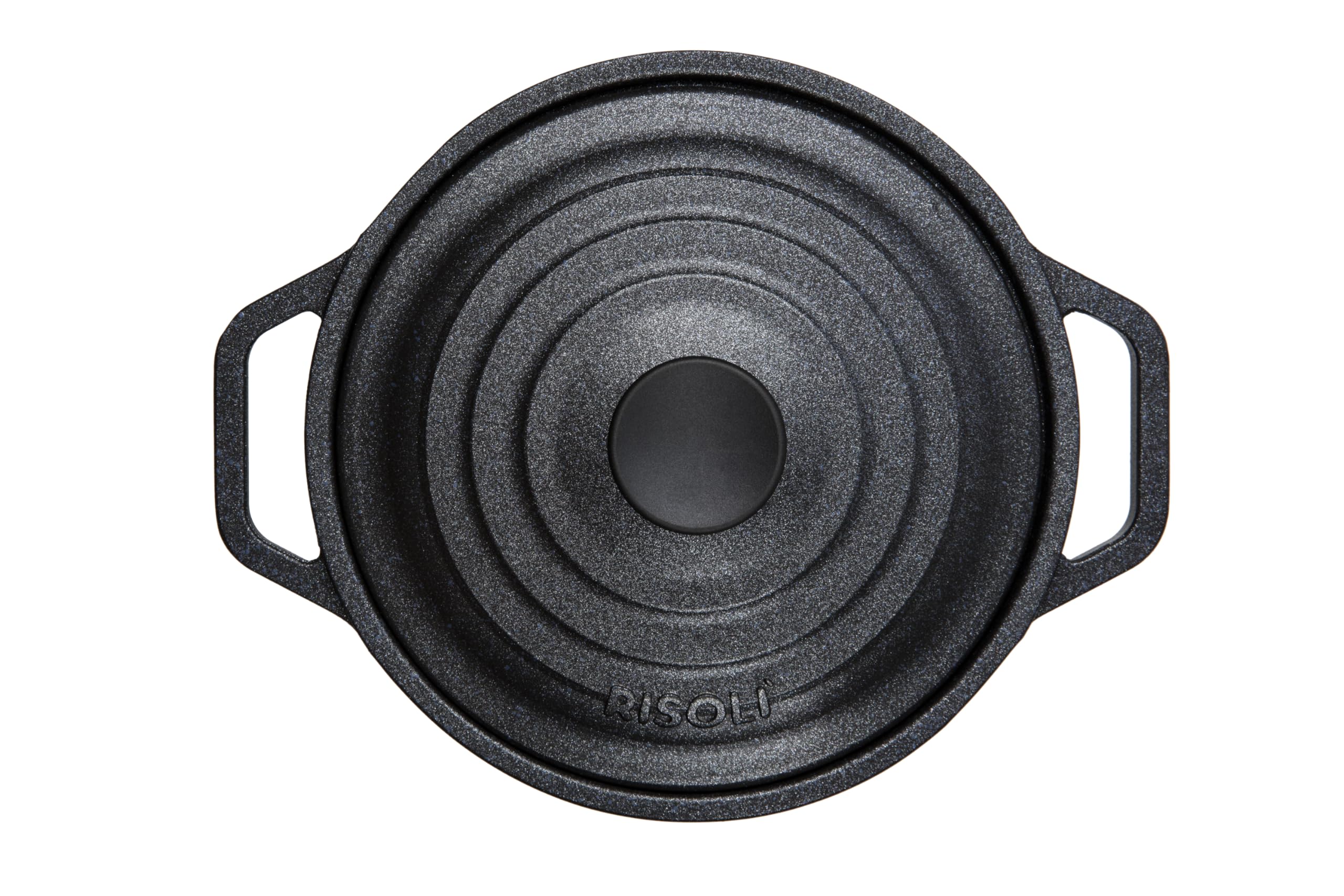RISOLI' | LE PIGNATTE, Casseruola Antiaderente per Induzione e Gas Ø28cm, Slow Cooking, Coperchio e Manici in Fusione, Alluminio Fuso Riciclato, Made in Italy