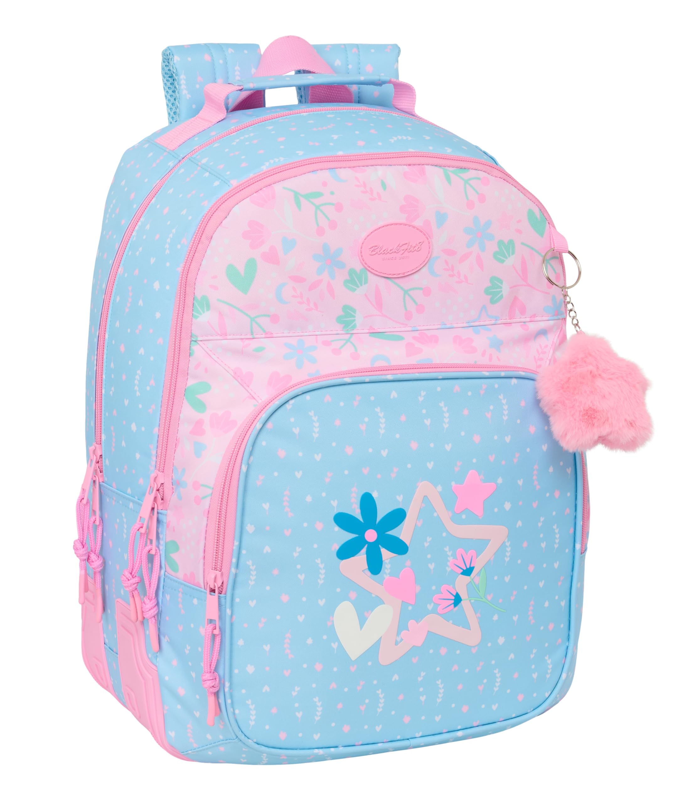 Safta BLACKFIT8 SMILE - Mochila Escolar Infantil, Ideal para Niños de Diferentes Edades, Cómoda y Versátil, Calidad y Resistencia, 32x15x42 cm