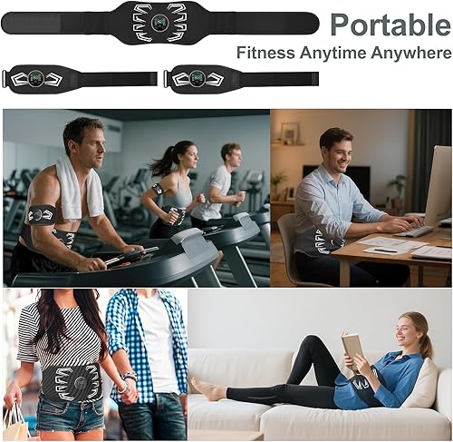 Miniatura 4 de Estimulador muscular electrónico, estimulador de abdominales, tónico muscular portátil para acondicionamiento muscular, equipo de entrenamiento de