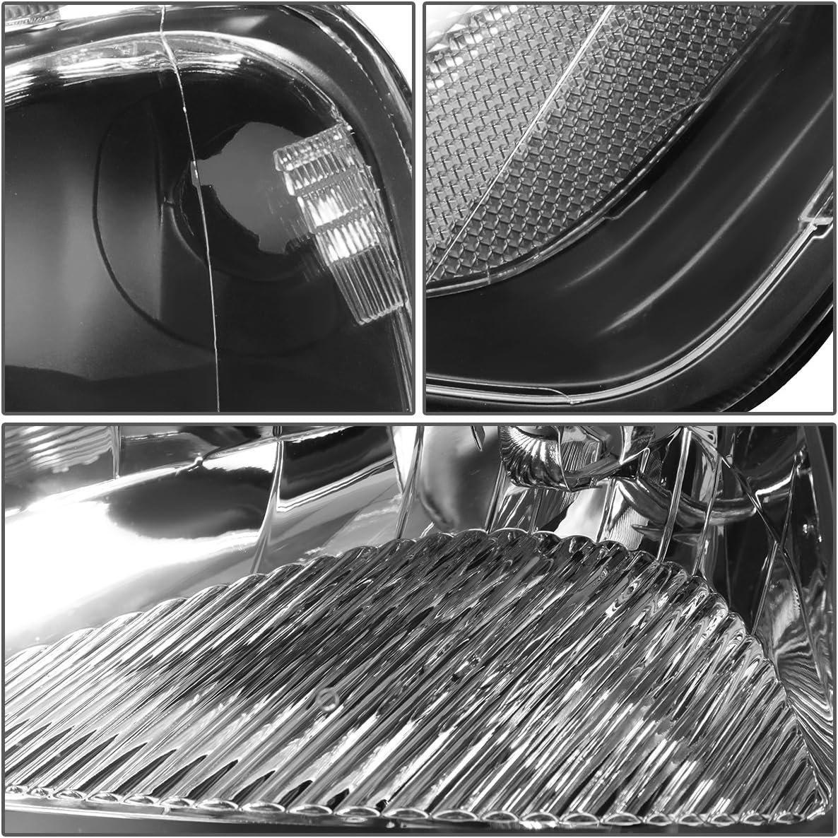 DNA MOTORING HL-OH-HC01-BK-CL1 Headlight Assembly (Driver & Passenger Side)