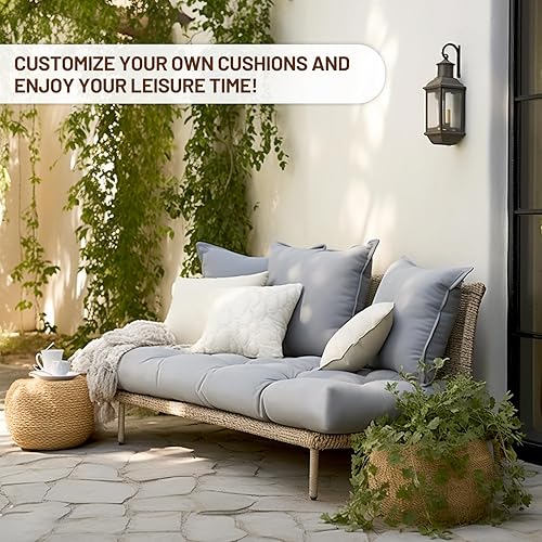 Miniatura 7 de BayHomes Cojines de banco personalizados para muebles de interior y exterior, cojín antideslizante para asiento de banco de ventana, cojín grueso y