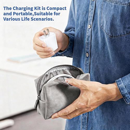 Miniatura 4 de [Certificado MFi de Apple] Cargador de 45 W para iPhone 17 16 15 Pro Max, paquete de 2 cargadores rápidos USBC, enchufe de viaje largo de 6 pies