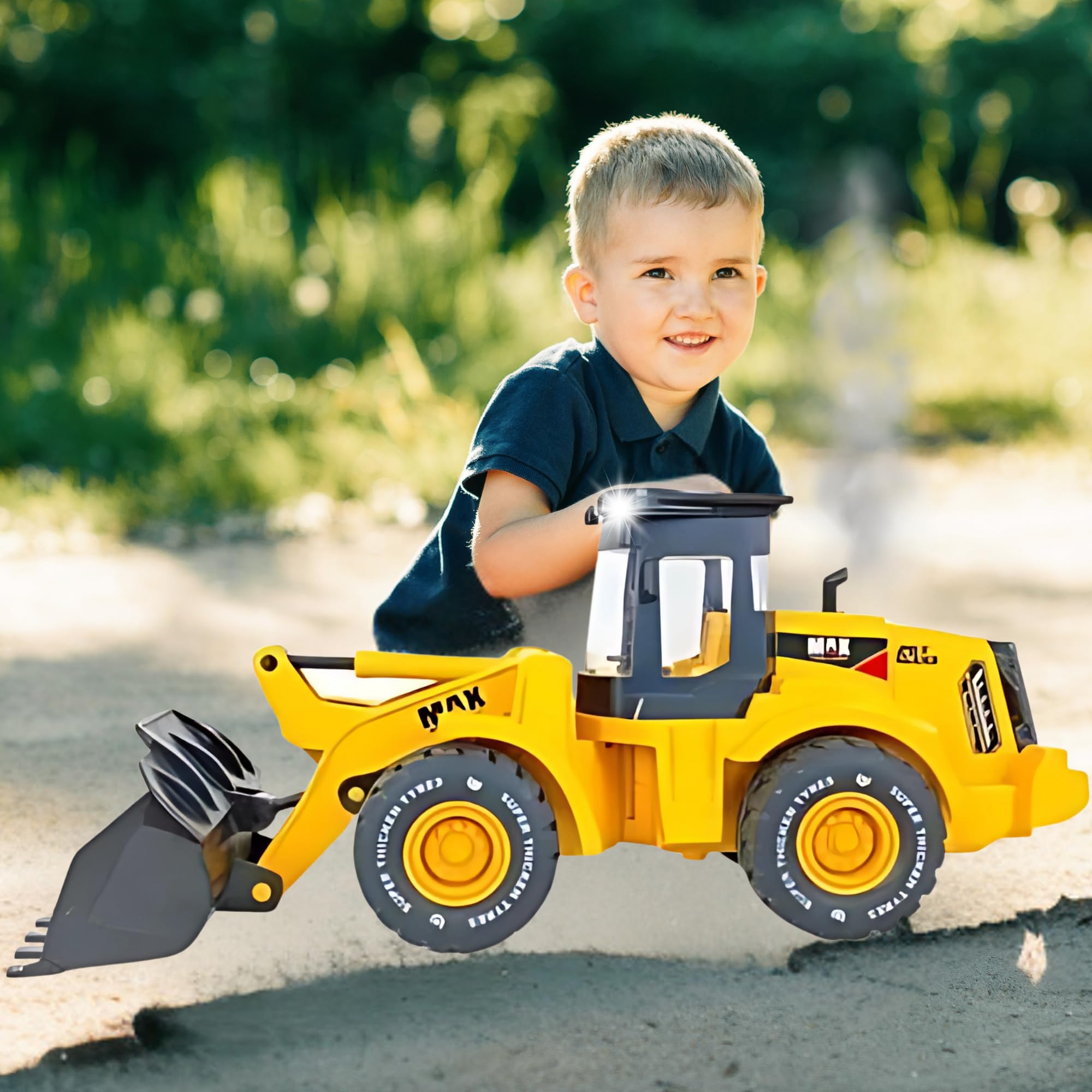 Crackles Jumbo Bulldozer Toy – Big Size Friction Powered Construction Vehicle with Lights, Sounds, Real Smoke Effect & Moving Parts | Heavy Duty Bulldozer Tractor Toy Truck for Boys Age 3-12 4