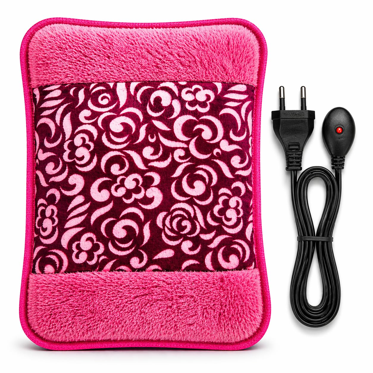 Electric Hot Water Bag for Period Cramps & Pain Relief | Rechargeable Heating Pad for Back, Neck, Knee & Muscle Pain | Fast Heating Gel Bag with Auto Cut-Off, Soft Velvet Cover-image-5