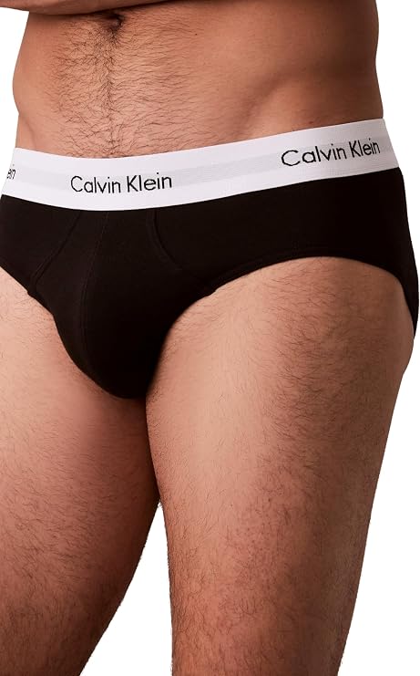 Calvin Klein Hipster Briefs in Black, White, Red/White/Blue or Black/Grey/White - 3 Pack U2661G