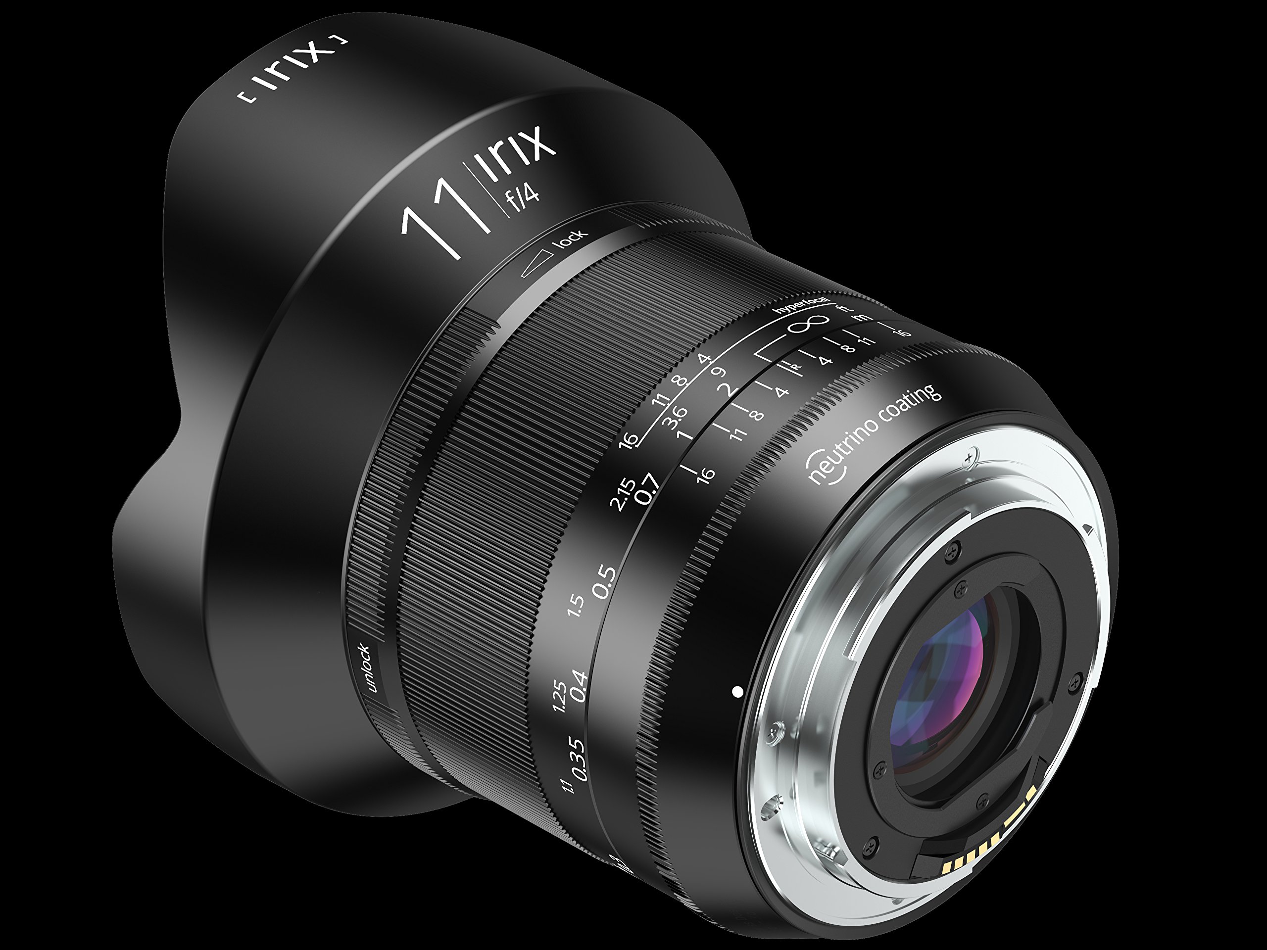 Irix IL-11BS-NF obiektyw ultraszerokokątny Blackstone 11 mm"f4" do Nikon F (pełnoklatkowy, podświetlany napis, zoptymalizowany pierścień ogniskowy), czarny