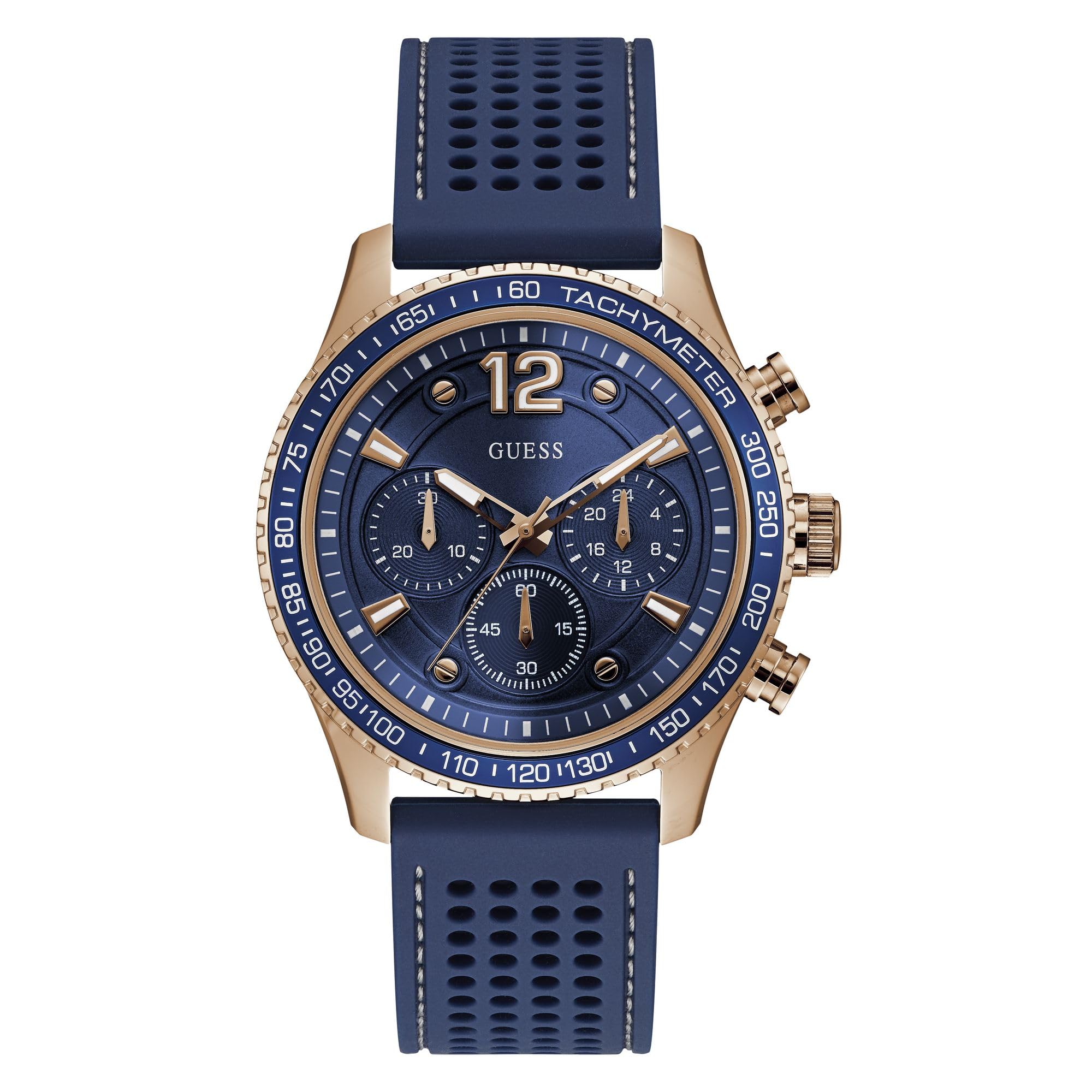 GUESS Rubber Fleet Analog Blue Dial Men Watch - W0971G3, Blue Band (B076CQLX5Z) Amazon Price History, Amazon Price Tracker