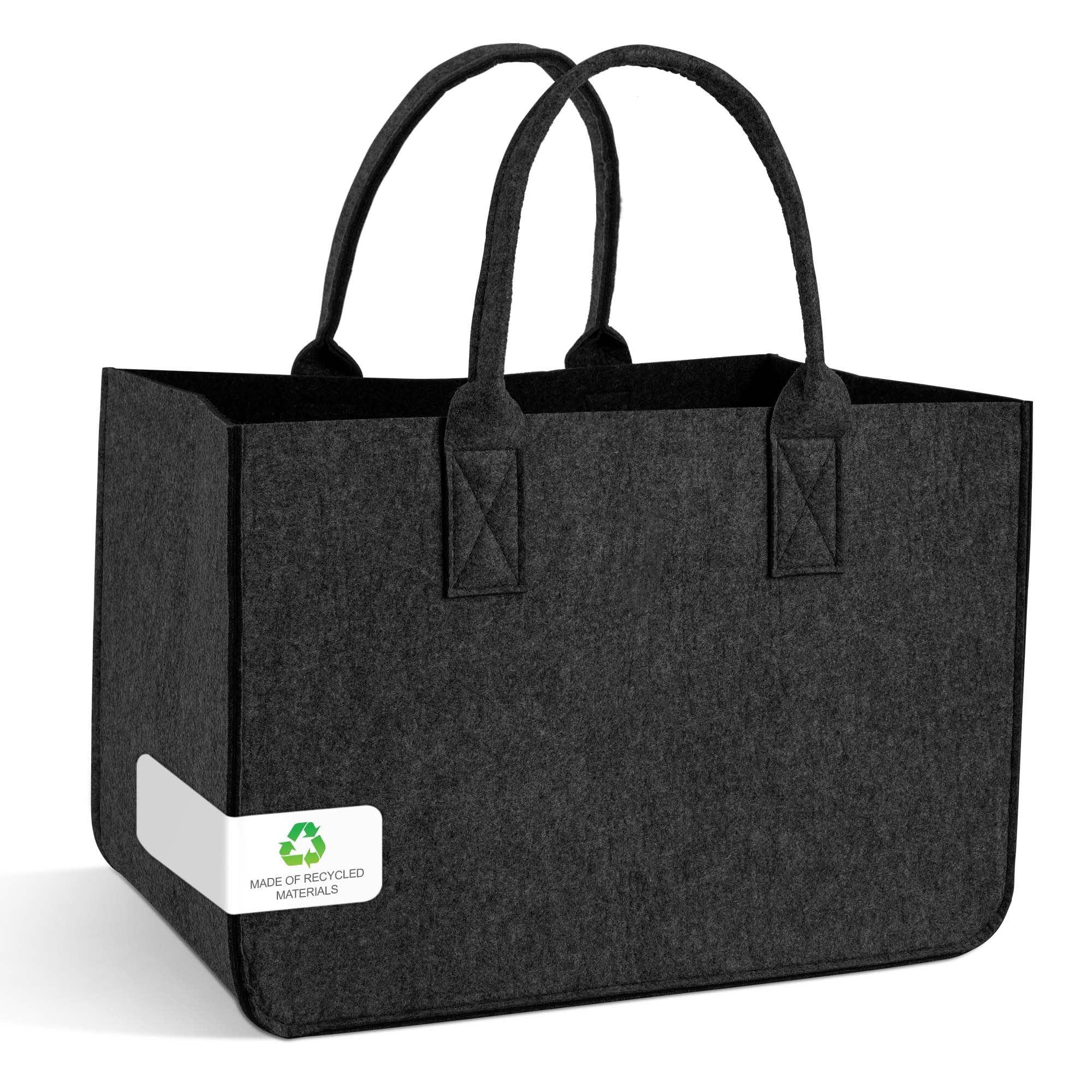 Einkaufskorb Filzkorb 30L Filztasche groß faltbar Einkaufstasche mit Griffen Robuster Tragekorb aus Filz, Shopping Bag, Korbtasche für Einkaufen,Picknick & Haushalt