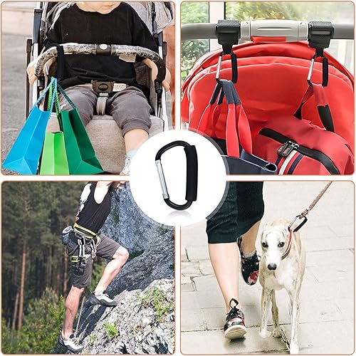 Miniatura 7 de JIALEEY Bolsa de compras para bolsa de compras, herramienta de transporte multiusos, gancho a presión, juego de ganchos organizadores con agarre de