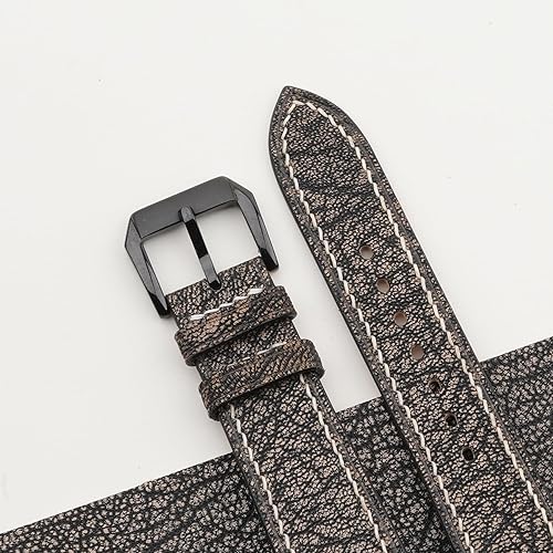 Miniatura 5 de Bands Compatible with Samsung Galaxy Watch 3 4 5 6 Active 1 2 Band Men Women Alran Chevre Fat Nat Leather Band Compatible with Samsung Galaxy Watch