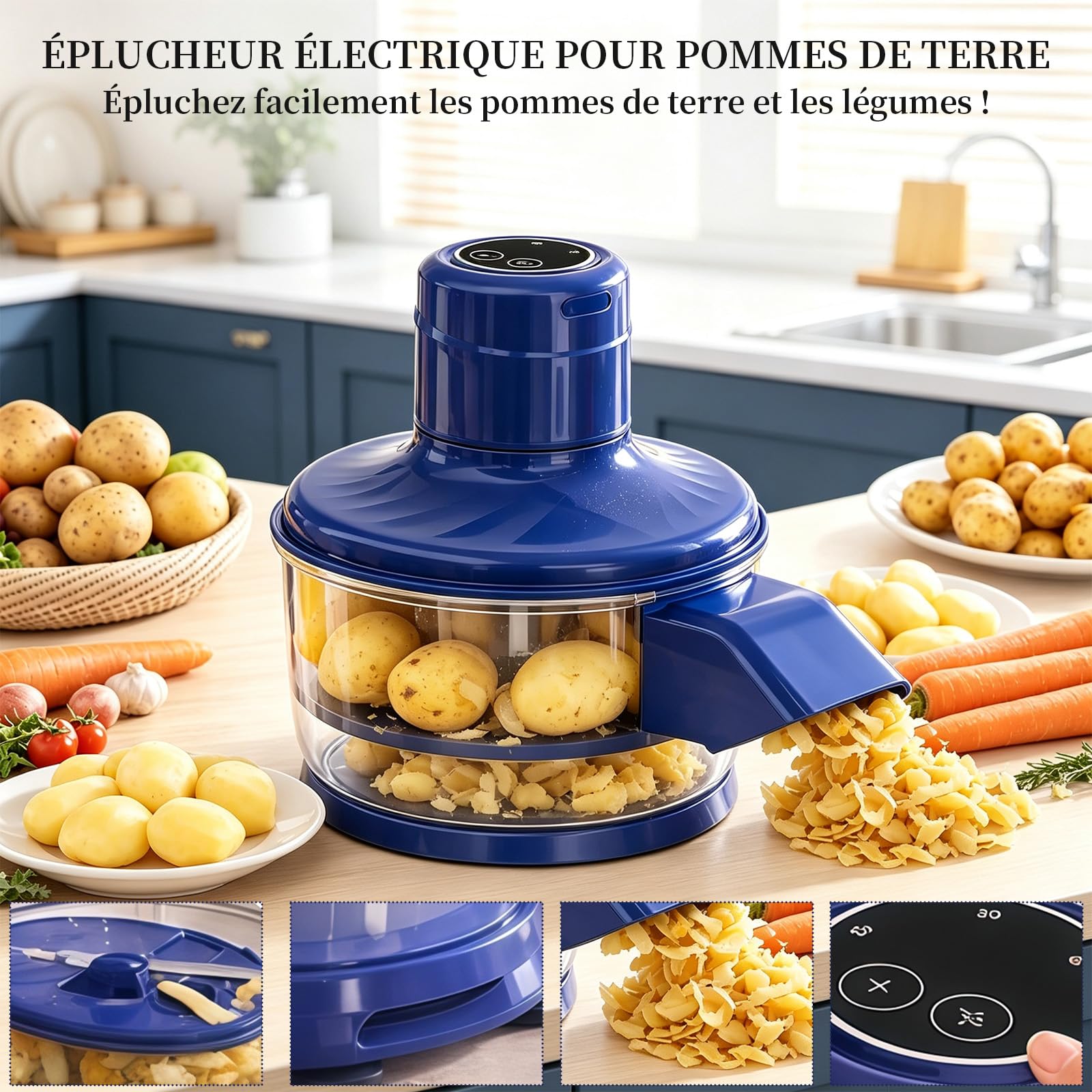 Eplucheur Pomme De Terre Electrique, Éplucheur Pommes Terre Électrique