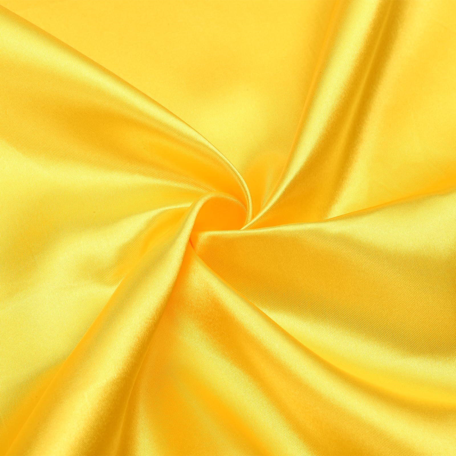 sourcing map Tessuto in raso dorato al metro, larghezza 4 m, morbido tessuto setoso per abiti da sposa, decorazioni per matrimoni, artigianato fai da te, tovaglioli da cucito