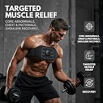 TENS & EMS Massager Belt, Abs Muscle Stimulator, Ab Trainer Belt for Abdomen, Portable Fitness Workout Equipment for Abdomen