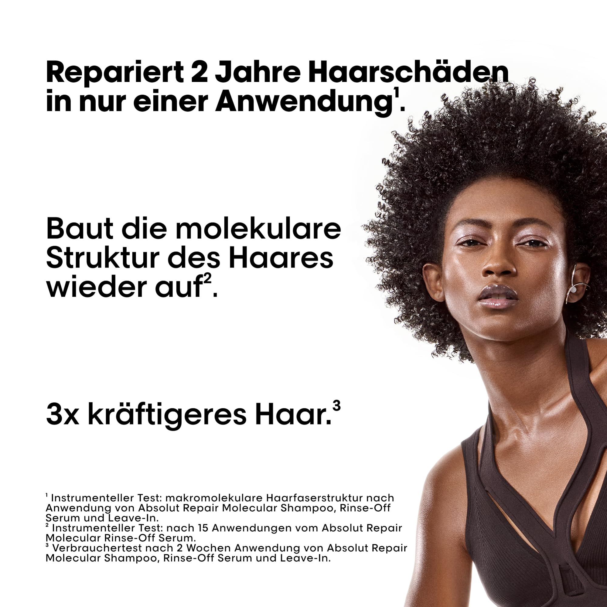 L'Oréal Professionnel Shampoo für strukturgeschädigtes Haar, Zur molekularen Tiefenreparatur, Mit Peptidbondern und 5 Aminosäuren, Serie Expert, Absolut Repair Molecular Shampoo
