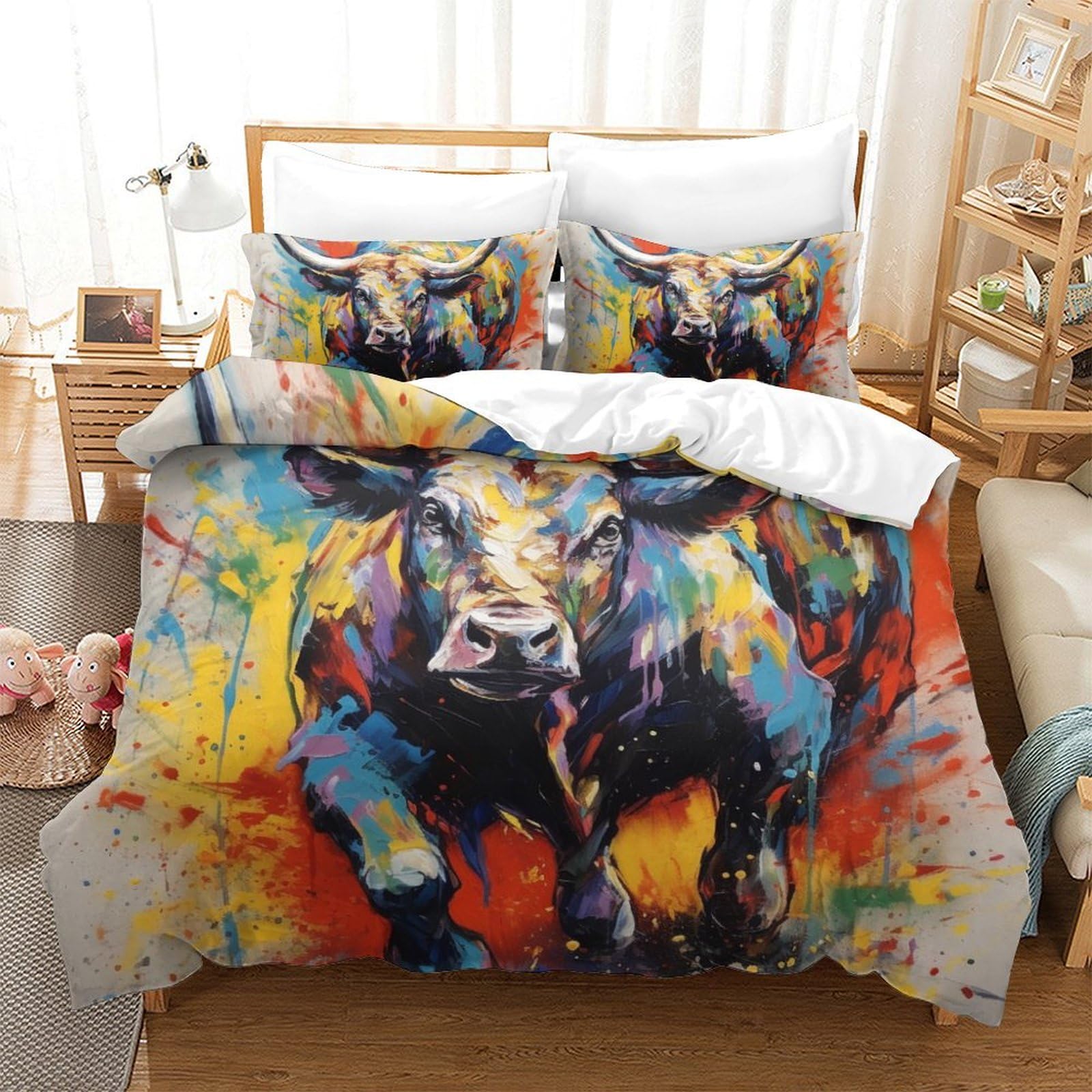 Linge de lit yak 3D super king en microfibre de prestige pour une literie douce et respirante