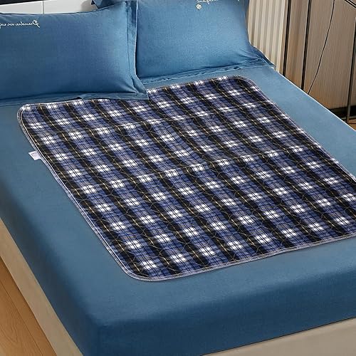 Miniatura 6 de Almohadillas de cama antideslizantes para incontinencia lavables de 36 x 72 pulgadas, almohadillas de cama impermeables para adultos, lavables para